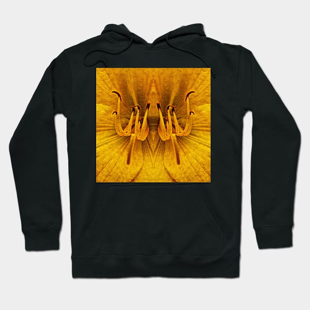 CLOSEUP OF BLOOM IN GOLD. Floral fantasy pattern and design Hoodie by mister-john